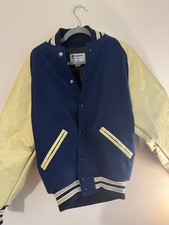BLANK VARSITY JACKET  M  -