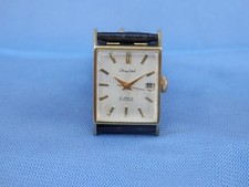 Citizen Manual Daisy Date Tank Lady Gold Plated Japan Made Rare Vintage 1964