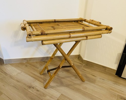 Tavolino bamboo con vassoio - bamboo,