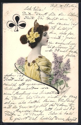 Carta gioco donna - carta, da