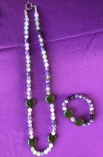 Collana ametista, agata verde, fluorite