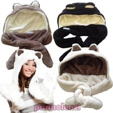 Women Hooded Eco Fur Hat Two