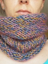 Scaldacollo Sciarpa collo maglia  Mistolana unisex Fatto A Mano