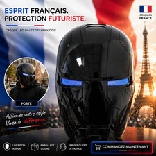 Casque iron métal man LED