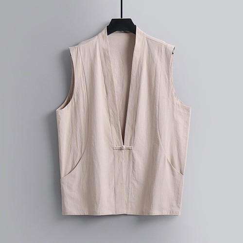 Gilet uomo retro lino - uomo, cotone
