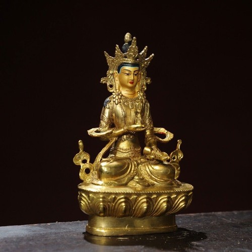 Vecchia statua tibetana bronzo