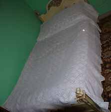 Copriletto 1,5 piazza • Realizzato in filo di cotone all’uncinetto • Vintage