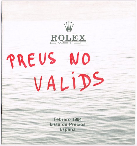 Rolex vintage 1984 price list - 1984,