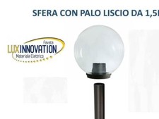 LAMPIONE LAMPADA DA ESTERNO LAMPIONCINO  PALO SFERA TRASPARENTE giardino palo