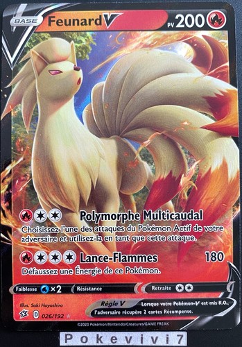 Carte pokemon feunard 026 - carte,