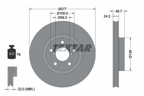 Disco freno ventilazione - 2x,