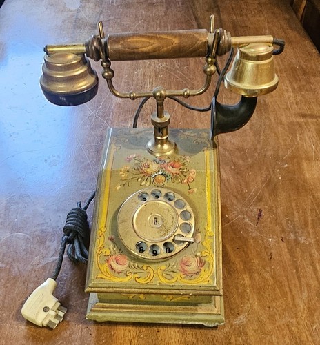 Telefono antico decorato - antico,