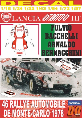 Decal lancia stratos - lancia, hf