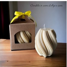 Candela in vera cera d'api in