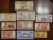 Banconote straniere da tutto il mondo FDS perfette lotto 10 pezzi