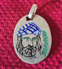 UNICO RARO CIONDOLO SANDOKAN ARG 800 E SMALTI VINTAGE ANNI 70 Medaglia