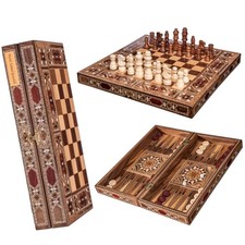 Set scacchi backgammon fatti a