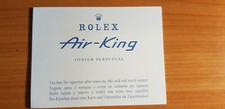 Rolex Air-King CigarettesCard