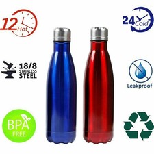 PORTATILE BORRACCIA BOTTIGLIA D'ACQUA ACCIAIO INOX TERMICA CALDO FREDDO 500 ML