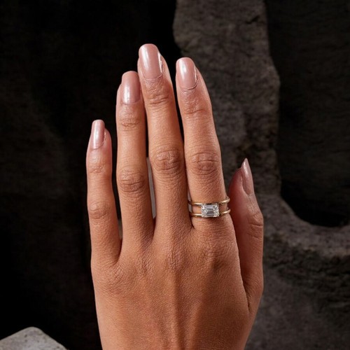 Anello smeraldo diamante oro - diamante,