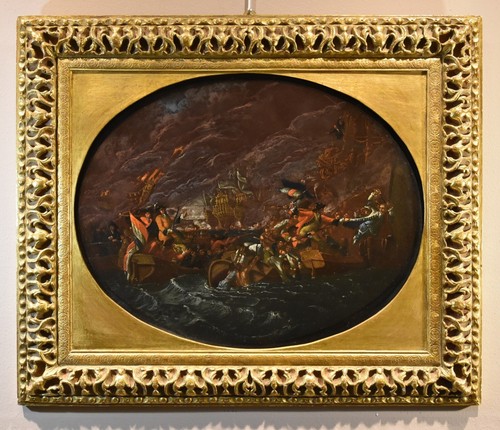 Dipinto antico battaglia - antico,