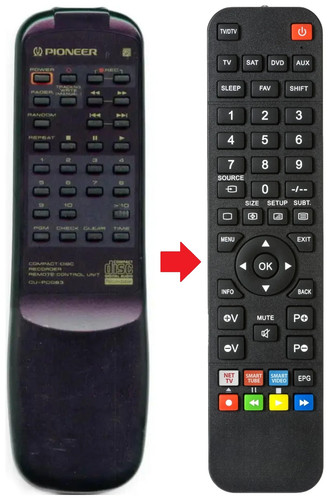 Telecomando adatto per pioneer - adatto,
