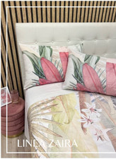 Completo Lenzuola Letto Matrimoniale Renato Balestra Zaira In Puro Cotone 100%