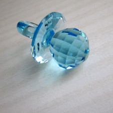 Oggetti in Swarovski Ciuccio in Cristallo Blu-Lungo 3 cm-LEGGI Bene Descrizione