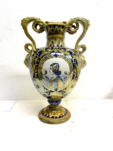Grande vaso biansato maiolica - biansato,