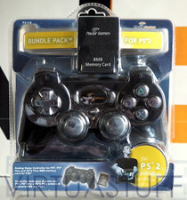 TEKNOS BUNDLE PACK, CONTROLLER PER SONY PS1 PSONE, PLAYSTATION 2+PS2 MEMORY CARD