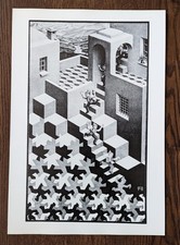 MC Escher "Ciclo" 1938 11" x 16" Poster Stampa d'arte moderna surrealista da incorniciare