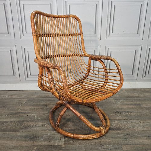 Sedia vintage rattan - vintage, in