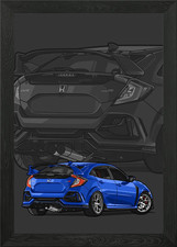 honda civic type r blu