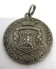 MEDAGLIA ARGENTO "MEDAGLIA CIVITAS FIDEI ANCON DORICA" SIENA 1940- SCHERMA