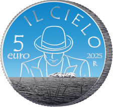 ITALIA 2025 RENATO ZERO IL CIELO MONETA 5 EURO ARGENTO FDC splendida