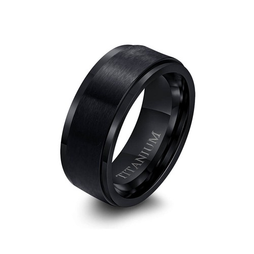 Anello titanio nero opaco
