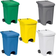 Pattumiera con pedale e ruote