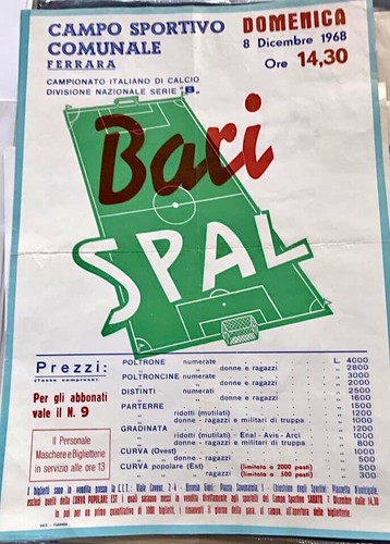 Locandina calcio spal bari - spal,