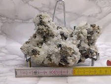 Mineral quartz with pyrites - with,