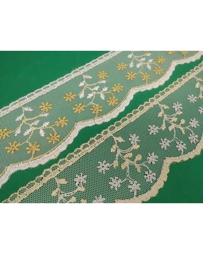 Passamaneria tulle pizzo panna - tulle,