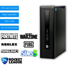 PC Gaming HP i5 16GB RAM 512GB SSD GT1030 Fortnite Roblox Minecraft Windows 11