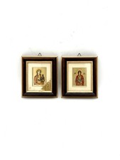 Coppia Quadretti Sacri Vintage