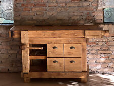 Banco Falegname isola cucina BAR 2 morse legno massello  158x58xh85cm SU MISURA