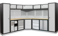 ARREDAMENTO ALLESTIMENTO MODULARE PER OFFICINA GARAGE RACING MOBILI ATTREZZI