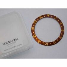Inserto ghiera Rolex GMT Master marrone indici oro lunetta 16758 Bezel insert