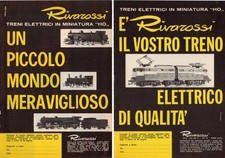 2 vecchie pagine pubblicitarie treni RIVAROSSI - 1963-1964