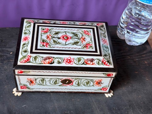 Vintage hand painted indian - hand,