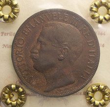REGNO D' ITALIA V.E.III. 10 CENTESIMI CINQUANTENARIO 1911 PERIZIATA IN QFDC