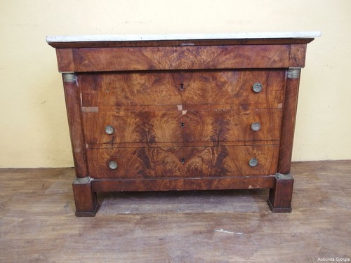 Cassettone lastronato noce - cassettone,