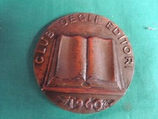 MEDAGLIA BRONZO CLUB DEGLI EDITORI -1960 -CULTURA LIBRO MONETA REGALO LEGGIO